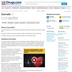 Coumadin Information from Drugs