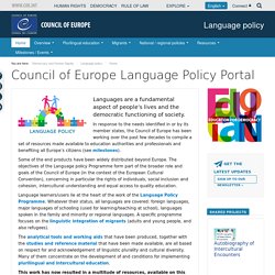 Portail des Politiques linguistiques du Conseil de l'Europe