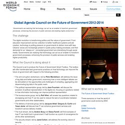 World Economic Forum - Global Agenda Council on the Future of Government 2012-2014