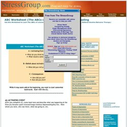ABC Worksheet, ABCs of REBT, rational therapy abc chart, REBT, R