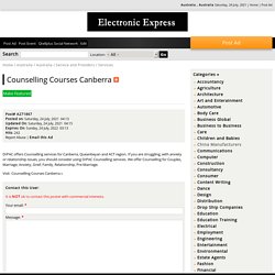 Counselling Courses Canberra