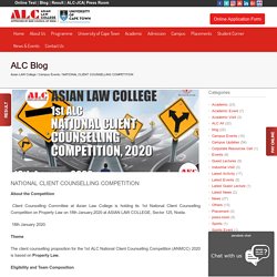 ALC NATIONAL CLIENT COUNSELLING COMPETITION