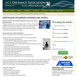 Careers counselling certificate online - Study at Home - Self-sufficiency, horticulture, agriculture, psychology, IT and more