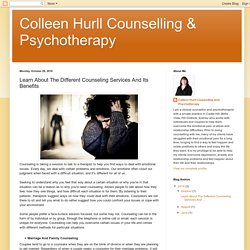 Colleen Hurll Counselling & Psychotherapy: Learn About The Different Counseling Services And Its Benefits