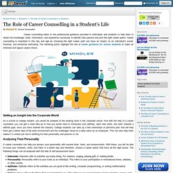 The Role of Career Counselling in a Student’s Life