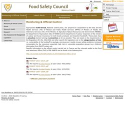 MINISTRY OF HEALTH - FOOD SAFETY COUNCIL (Chypre) - Monitoring & Official control.
