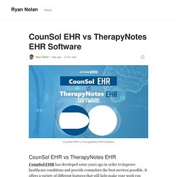 CounSol EHR vs TherapyNotes EHR Software