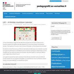 LVE – A Holiday countdown calendar – Pédagogie 92