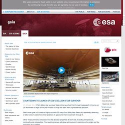 Countdown to launch of ESA’s billion-star surveyor / Gaia / Space Science