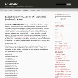 Fake/Counterfeit/Knock-Off Christian Louboutin Shoes