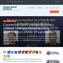 Countering Geert Vanden Bossche’s dubious viral open letter warning against mass COVID-19 vaccination