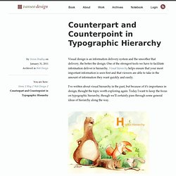 Counterpart and Counterpoint in Typographic Hierarchy