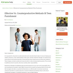 Effective Vs. Counterproductive Methods Of Teen Punishment