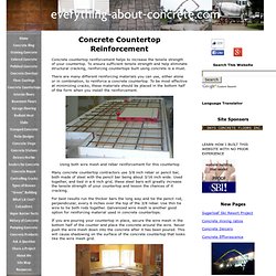 Concrete Countertop Reinforcement - Learn How To Reinforce A Concrete Countertop