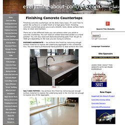 Finishing Concrete Countertops - How To Polish A Concrete Countertop