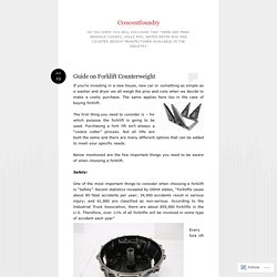 Guide on Forklift Counterweight