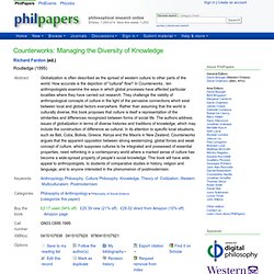 Richard Fardon, Counterworks: Managing the Diversity of Knowledge