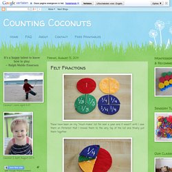 Counting Coconuts: Felt Fractions