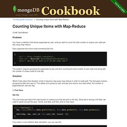 Counting Unique Items with Map-Reduce