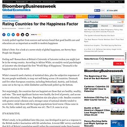 Rating Countries for the Happiness Factor