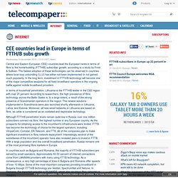 CEE countries lead in Europe in terms of FTTH/B subs growth