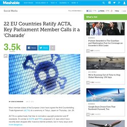 22 EU Countries Ratify ACTA