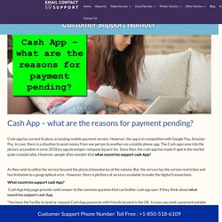 What countries support cash App if you have issue with pending payment?