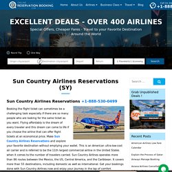 Sun Country Airlines Reservations +1-888-530-0499