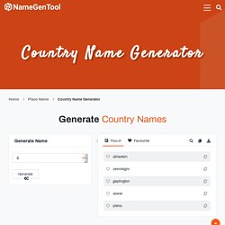 Country Name Generator