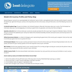 Model UN Country Profile and Policy Map