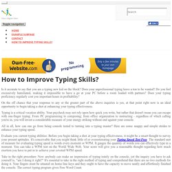How to Improve Typing Skills?