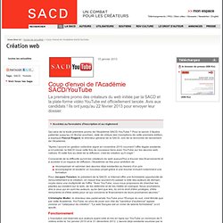 Coup d'envoi de l'Académie SACD/YouTube