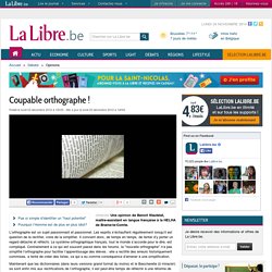 Texte 11 : "Coupable orthographe !"