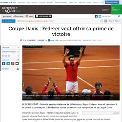 Coupe Davis : Federer veut offrir sa prime de victoire