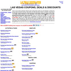 Las Vegas Coupons, Deals & Discounts - Totally FREE!