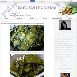 Salade de courgettes à la sauce soja, au balsamique, au thym et aux pignons