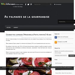 Courgettes capreses (Mozzarella,Pesto,tomates) IG bas - Au palmares de la gourmandise