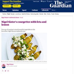 Courgettes with feta and lemon