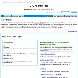 Cours de HTML