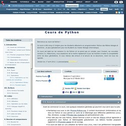 Cours de Python