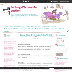 Cours d'éco droit en 2nde CAP ECMS - Le blog d'économie gestion
