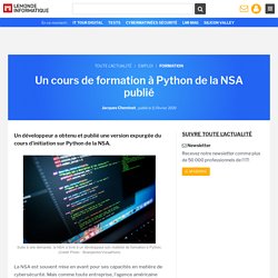 Un cours de formation à Python de la NSA publié