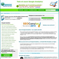 Cours Google Analytics, Guide Web Analytics, Livre Google Analytics