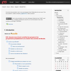 Cours: Guide Moodle - pour les enseignants