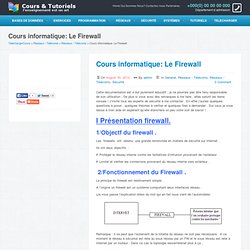 Cours informatique: Le Firewall