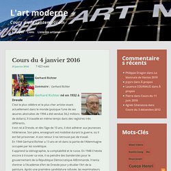 Cours du 4 janvier 2016 – L'art moderne