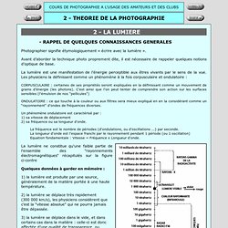 Cours : la lumière (1)