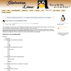 Cours Linux : les commandes Linux