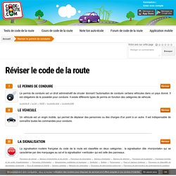 Cours de code de la route - Réviser le permis de conduire