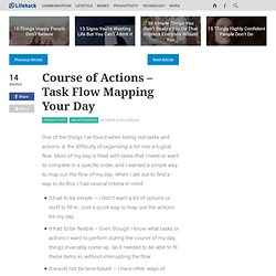 Course of Actions - Task Flow Mapping Your Day